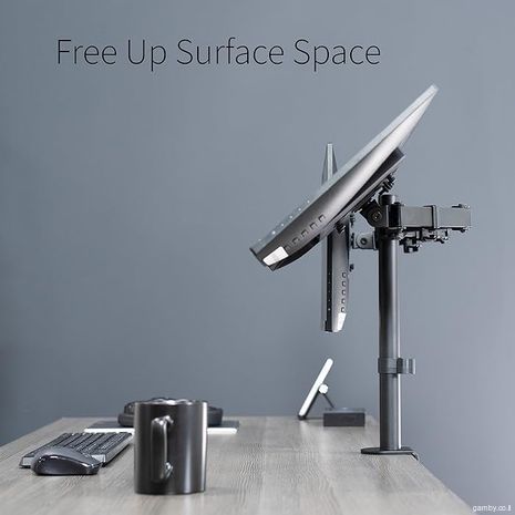 מחזיק מעמד לתלייה שני מסכים שולחניים 13 עד 32 אינץ'