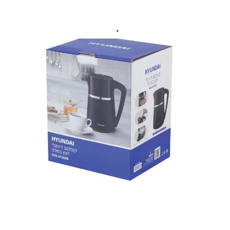 קומקום חשמלי דיגיטלי בעל דופן כפולה נגד כוויות וטמפרטורת חימום לבחירה 1.7 ליטר HYK-8715DR HYUNDAI