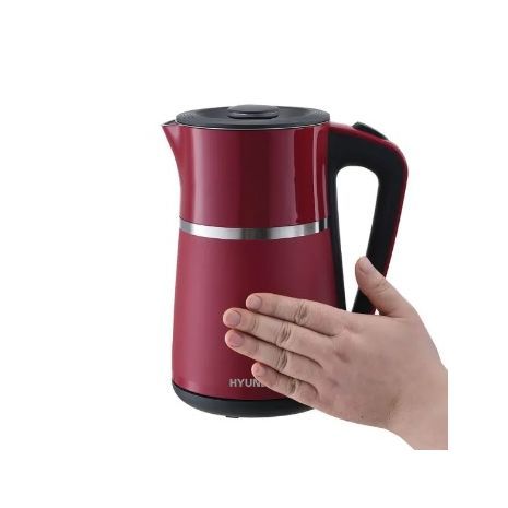 קומקום חשמלי דיגיטלי בעל דופן כפולה נגד כוויות וטמפרטורת חימום לבחירה 1.7 ליטר HYK-8715DR HYUNDAI