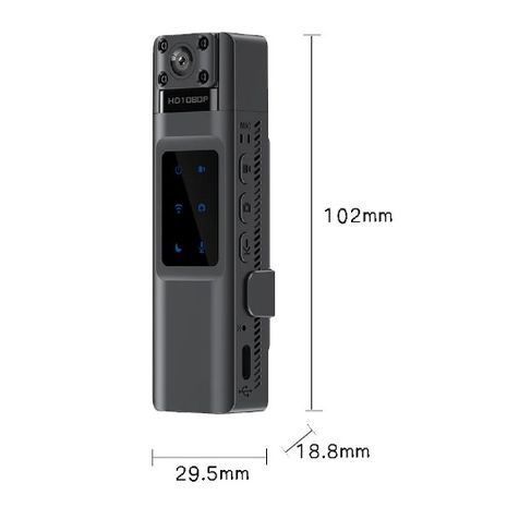 מצלמה מיני HD - חזה DVR MD80 מיני DV HD 1080P. מצלמת וידיאו לפעולה ספורטיבית. מצלמה מיני. מצלמת HD לאכיפת החוק מצלמת חזה. איתור תנועה. הקלטת לולאה.  JOZUZE MD33