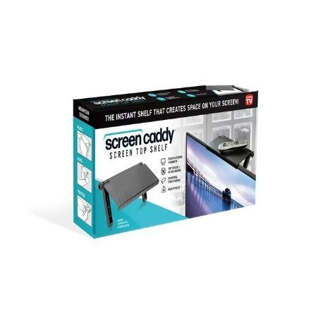 מדף אחסון מעל מסך המחשב או הטלוויזיה, ראוטר, ממיר, שלט רחוק וכו', ארגונית לצג טלוויזיה