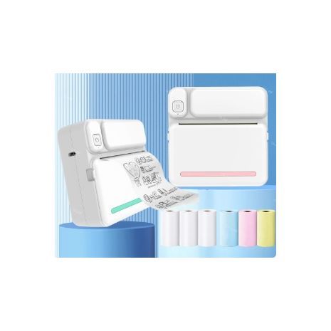 Bluetooth מדפסת מדבקות ניידת תרמי מיני אלחוטית להדפסת מדבקות, תוויות , ברקודים