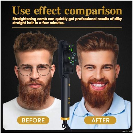 מחליק שיער/מברשת עיצוב חשמלית עם ציפוי קרמי מחליק שיער HQT-808