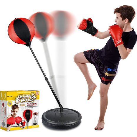 שק אגרוף רצפתי  מתנפח לטאקוונדו, קיקבוקסינג ואומנויות לחימה אחרות, אימוני כוח והפגת מתחים חסין דליפות, חסין פיצוץ.