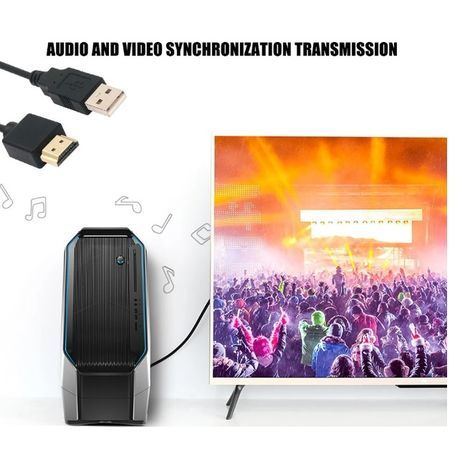 סמ USB 2.0 - HDMI1.4 כבל