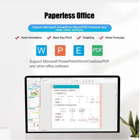 לוח גרפי מקצוי  LCD מקצועי בגודל 10x6 אינץ' עם 12 מפתחות אקספרס לציור, כתיבה ומשחקים ללא נייר.