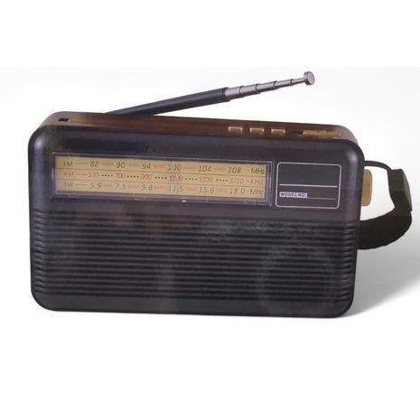 טרנזיסטור רדיו רמקול נייד ביצוב רטרו - וינטג , Bluetooth , פנס מובנה ,MP3 - כרטיס זכרון מיקרו SD USB -  וסוללה נטענת פנימית SKL-169