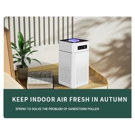 מטהר אוויר חכם, מסנן HEPA מחולל יונים שליליים, אנטיבקטריאלי גדול, הסרת פורמלדהיד, ריחות רעים, אבק, קשקשים לחיות מחמד בדירה ובמכונית H12
