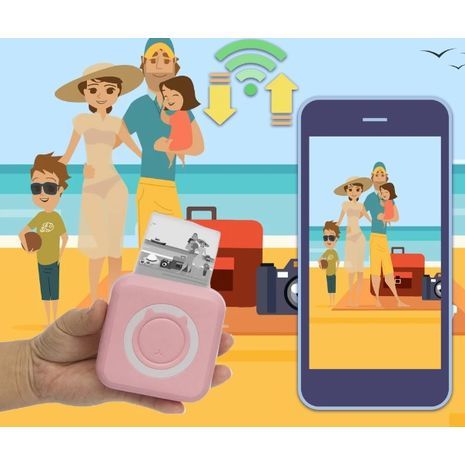 מדפסת תרמית אלחוטית מיני ניידת Bluetooth הדפסת תמונה הדפסת תמונות לטלפון נייד Phomemo Impressoras