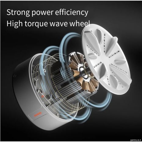 מכונת כביסה מיני ניידת USB רב תכליתית עם מטען טורבו. מדיח כלים, שטיפת פירות לבית ולנסיעות, שלט רחוק