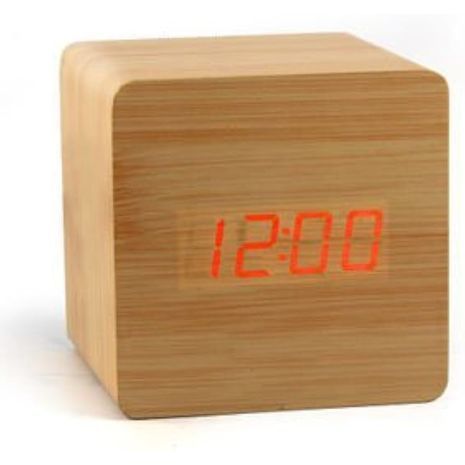 Часы электронные маленькие и настольные под дерево