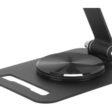 מעמד שולחני לסמרטפון מעמד לטלפון שולחני מתכתי מתקפל. מעמד לפלאפון. מחזיק טלפון מתכת שולחני 360 מעלות.