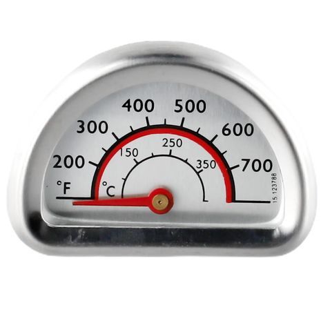 מדחום גריל למנגל חיצוני חצי עגול נירוסטה