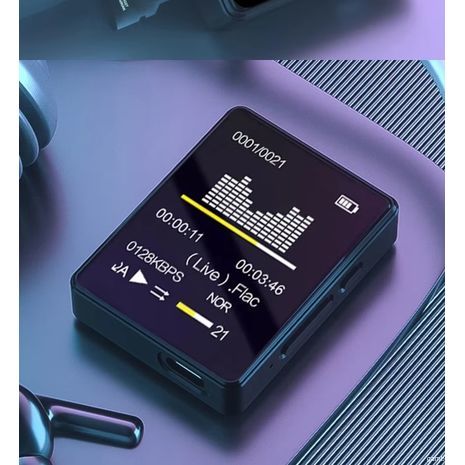 נגן MP3\MP4 עם מסך, זמן עבודה, השמעת וידאו, מסך בגודל 1.2 אינץ', Bluetooth 5.0, הקלטה/ספר אלקטרוני