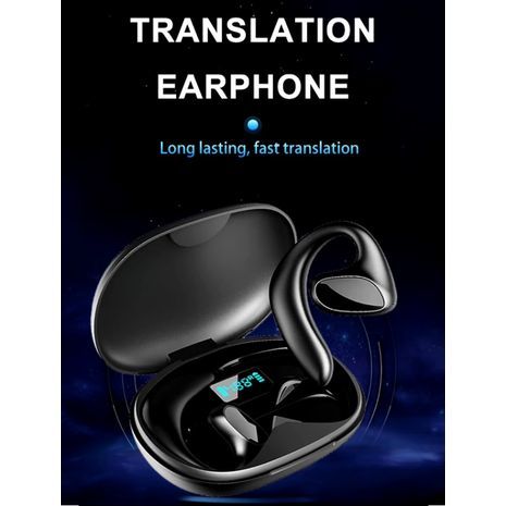 3 в 1 голосовой переводчик  для двустороннего перевода  144 языков  + качественные блютуз-наушники костно-воздушной проводимости . Автономность работы до 10 часов.