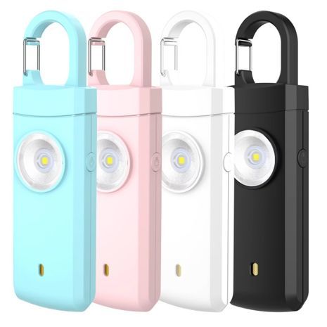 פנס LED להגנה עצמית USB מחזיק מפתחות נטענת אזעקה חיצונית
