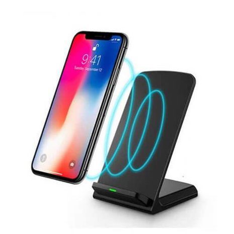 עמדת טעינה אלחוטית מהירה 10W. מעמד לסמארטפון שולחני עם מטען אלחוטי