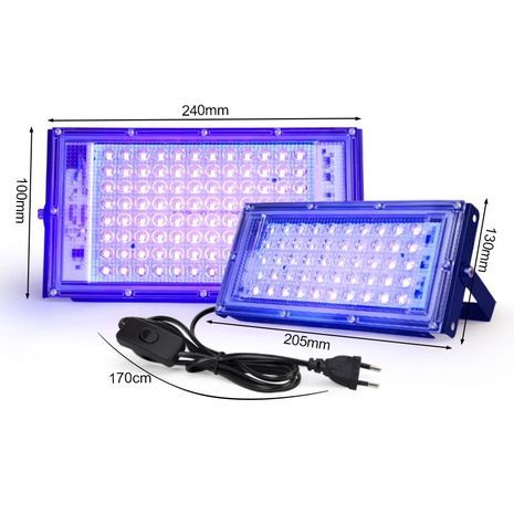 זרקור LED UV 220 V phytolamp אולטרה סגול. מנורת במה 100 W LED תאורת במה לבמות ודיסקוטקים.