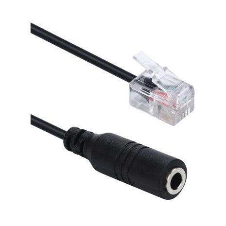 מתאם לחיבור אוזניות לטלפון קווי (במקום שפופרת) Rj9. מחבר מתאם שמע תקע קבוע TWO TRS 3.5 מ"מ. פתרון מעולה לטלמרקטינג!