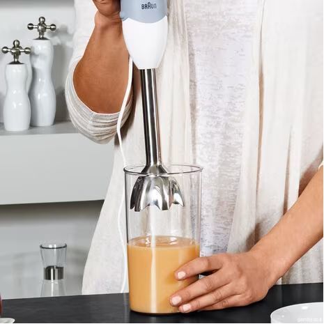 בלנדר מוט בראון 6000W. בלנדר למזון חם MultiQuick 5/Minipimer 5 MQ 500 SOUP, מתכתי