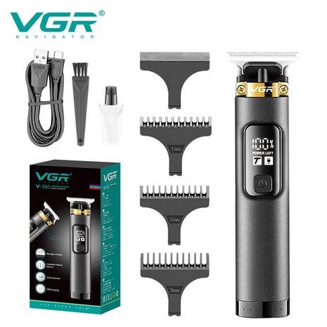 מכונת תספורת לשיער ומכשיר לעיצוב זקן ושפם עם טעינה דרך USB דגם VGR V-985