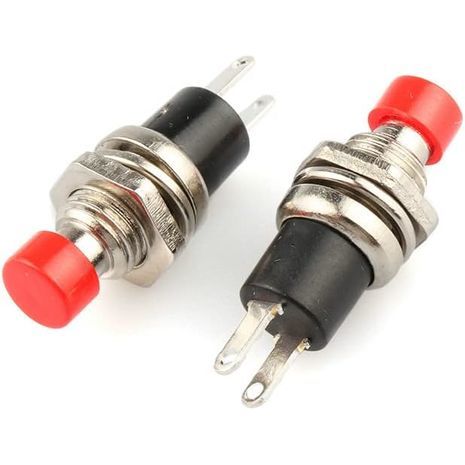 מתג לחצן ללא נעילה. כפתור לחיצה עגול קטן מחזיר את עצמו ללא נעילה 7 מ"מ PBS-110