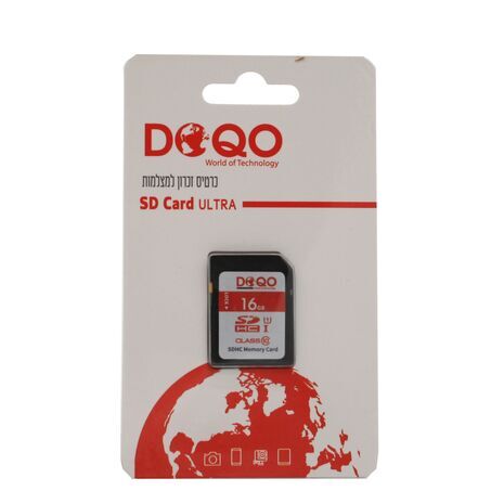 כרטיס זיכרון אולטרה  SD 16Gb DOQO