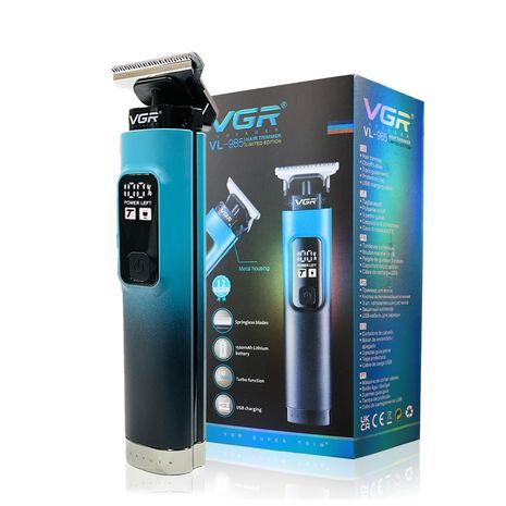 מכונת תספורת לשיער ומכשיר לעיצוב זקן ושפם עם טעינה דרך USB דגם VGR V-985