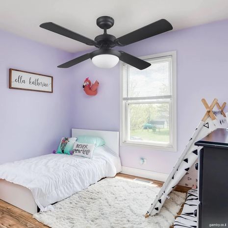 מאוורר תקרה Semicom STORM 42" CCT, שחור, עם שלט רחוק