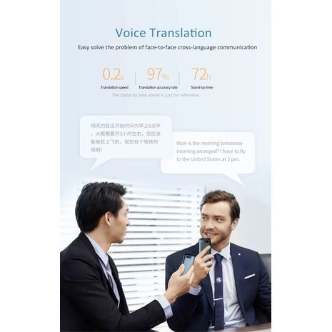 מתרגם קולי חכם נייד. מתרגם מיידי מקוון ולא מקוון , WI-FI , תרגום דו-כיווני מתרגם Translator T11