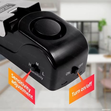 אזעקת עצירת דלת אלחוטית, 120 דציבלים, אזעקה רועשת לאבטחת הבית, מערכת נגד גניבה לחסימת דלת, מעצור דלת נייד עם חיישן לחץ.