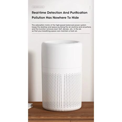 Интеллектуальный очиститель воздуха, генератор отрицательных ионов HEPA-фильтр,  большой антибактериальный, удаление формальдегида , неприятных запахов, пыли, перхоти домашних животных в квартире и автомобиле H12