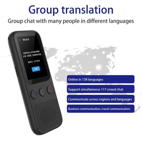 Портативный интеллектуальный голосовой переводчик . Мгновенный онлайн-переводчик, WI-FI, Перевод с изображений. Двусторонний перевод .Translator  S80