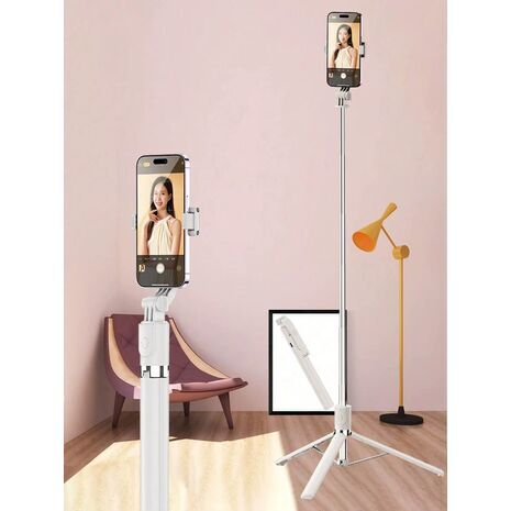 חצובה משולבת, מקל סלפי-טרנספורמר לסמארטפון ולמצלמות צילום ווידאו, עם שלט Bluetooth. גובה 1.7 מ'.