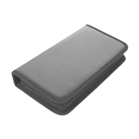 נרתיק אחסון עם רוכסן לדיסקים CD\DVD ל-80 יחידות. ארגונית עם כיסים דו-צדדיים לאחסון ונשיאת דיסקים.