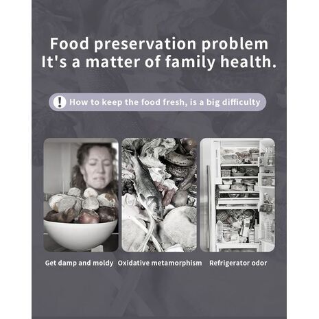 ואקוםאטור 3 ב-1 – איטום בלבד, ואקום עם איטום, או שאיבת אוויר; מתאים לכל סוגי המזון ולאריזת חפצים לאחסון ממושך או לנסיעות.