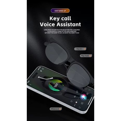 משקפיים  חכמים עם תרגום ואוזניות ו-Bluetooth 5.3 – דגם XG88Pro מבוסס AI