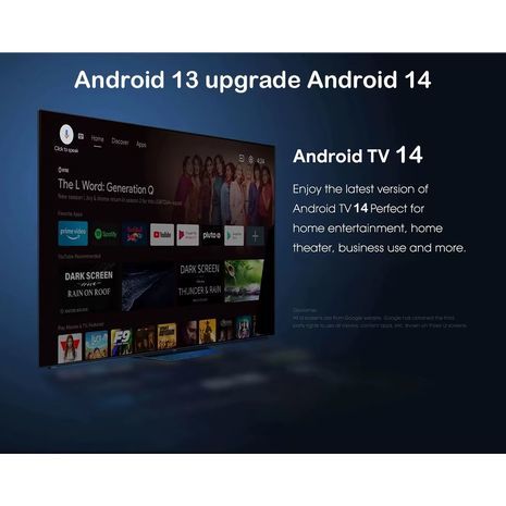 סטרימר - אנדרויד T1 סטרימר טלוויזיה - אנדרואיד TV-BOX T1 סטרימר חכם T1 עם מערכת Android 14, זיכרון 8GB RAM ו-128GB אחסון – קולנוע ביתי 8K, נגן מדיה עם מעבד ארבע ליבות, תמיכה ב-HDR10+ ו-Wi-Fi כפול 2.4G/5G