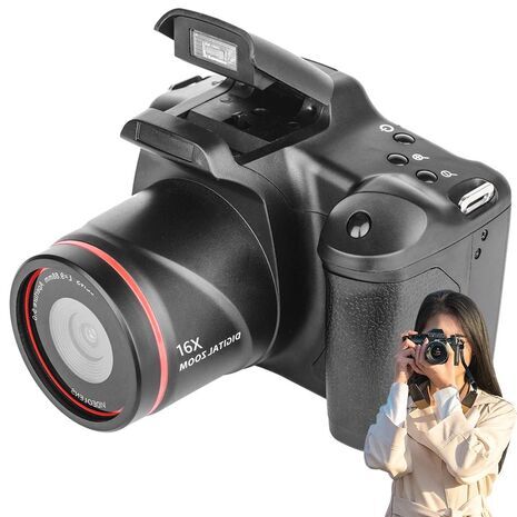 מצלמה דיגיטלית עם זום ×16 ומסך 2.4 אינץ' – מצלמת וידאו לצילום תמונות ווידאו