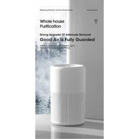 Интеллектуальный очиститель воздуха, генератор отрицательных ионов HEPA-фильтр,  большой антибактериальный, удаление формальдегида , неприятных запахов, пыли, перхоти домашних животных в квартире и автомобиле H12