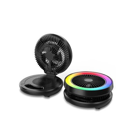 3 ב-1 מאוורר חזק עם סוללה נטענת, רמקול מובנה ותאורת RGB Bluetooth ZQS1456