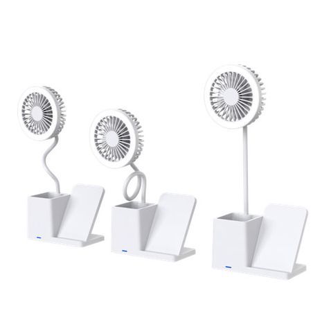 תחנת טעינה אלחוטית 3 ב-1. טעינה מהירה עם מאוורר ומחזיק לכלי כתיבה NY-39000