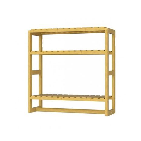 מדף עץ תלוי עשוי מבמבוק . מדף קיר מבמבוק