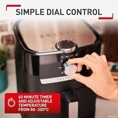 Tefal Easy Fry Classic 4.2L Air Fryer and Grill with 8 Programs Black EY501