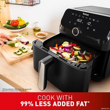 Air Fryer, Oil-Free Fryer Tefal Easy Fry Mega, Large 7.5L, 8 Programs, Black - 4