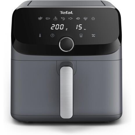 Air Fryer, Oil-Free Fryer Tefal Easy Fry Mega, Large 7.5L, 8 Programs, Black