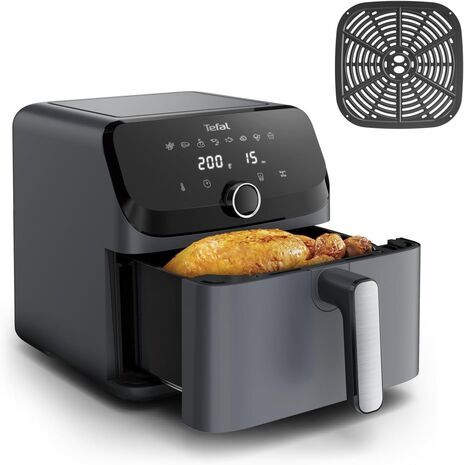 Air Fryer, Oil-Free Fryer Tefal Easy Fry Mega, Large 7.5L, 8 Programs, Black - 2