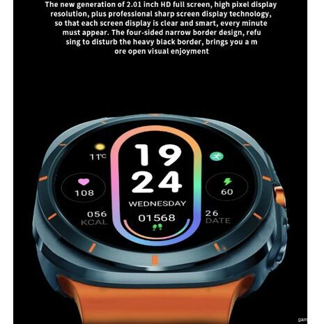 Smart GPS Watch 7 Ultra 49mm with IP68 water resistance. Sports watch. Smartwatch with Bluetooth calling function, for men and women, with a 1.52" display.