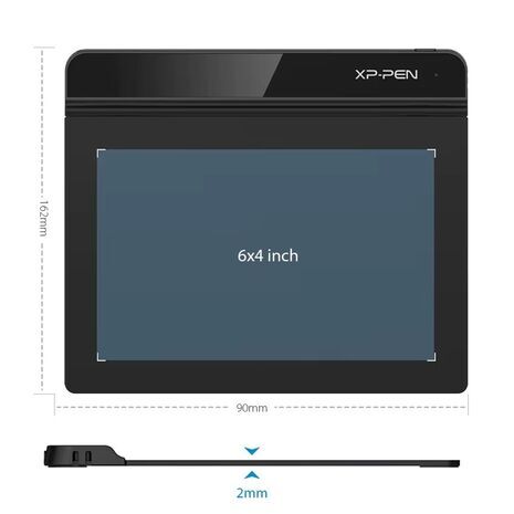 Профессиональный графический ЖК-планшет 10x6 дюймов  с 12 экспресс-клавишами для безбумажного рисования, письма и игр .