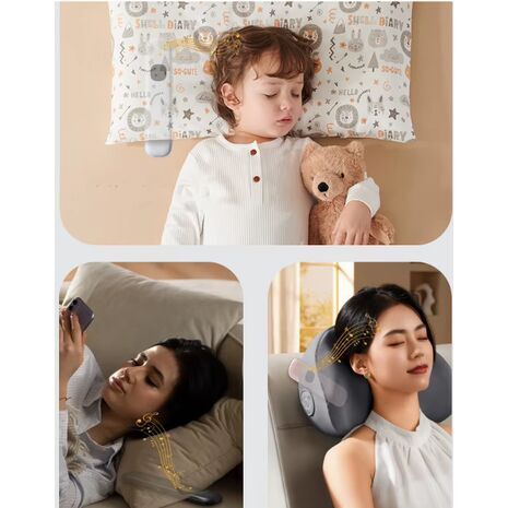 Беспроводная Bluetooth-колонка с костной проводимостью под подушку, звуковая панель-помощник для сна с белым шумом, LED-дисплеем, поддержкой TF/MP3 и таймером автоматического отключения